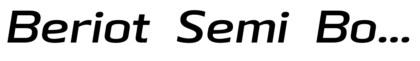 Beriot Semi Bold Expanded Italic